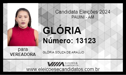 Candidato GLÓRIA 2024 - PAUINI - Eleições