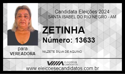 Candidato ZETINHA 2024 - SANTA ISABEL DO RIO NEGRO - Eleições