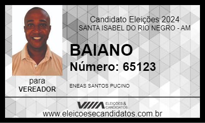 Candidato BAIANO 2024 - SANTA ISABEL DO RIO NEGRO - Eleições