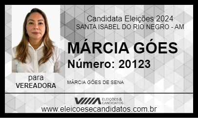 Candidato MÁRCIA GÓES 2024 - SANTA ISABEL DO RIO NEGRO - Eleições