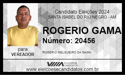 Candidato ROGERIO GAMA 2024 - SANTA ISABEL DO RIO NEGRO - Eleições