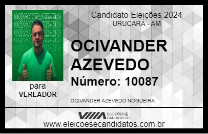 Candidato OCIVANDER AZEVEDO 2024 - URUCARÁ - Eleições