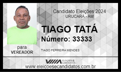 Candidato TIAGO TATÁ 2024 - URUCARÁ - Eleições