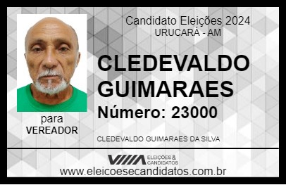 Candidato CLEDEVALDO GUIMARAES 2024 - URUCARÁ - Eleições