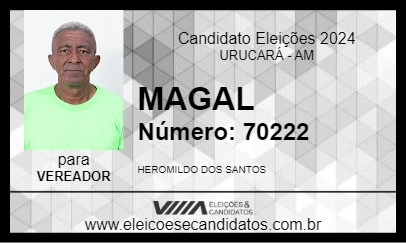 Candidato MAGAL 2024 - URUCARÁ - Eleições