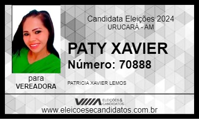 Candidato PATY XAVIER 2024 - URUCARÁ - Eleições