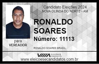 Candidato RONALDO SOARES 2024 - NOVA OLINDA DO NORTE - Eleições