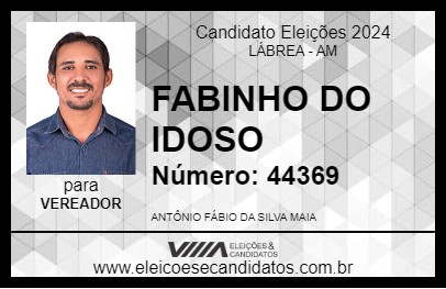 Candidato FABINHO DO IDOSO 2024 - LÁBREA - Eleições