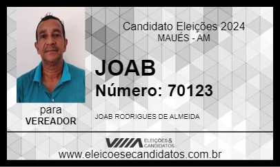 Candidato JOAB 2024 - MAUÉS - Eleições