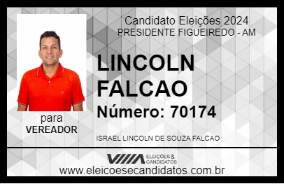 Candidato LINCOLN FALCAO 2024 - PRESIDENTE FIGUEIREDO - Eleições