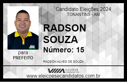 Candidato RADSON SOUZA 2024 - TONANTINS - Eleições