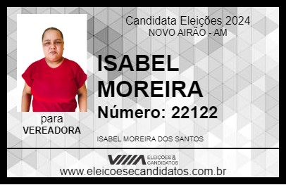 Candidato ISABEL MOREIRA 2024 - NOVO AIRÃO - Eleições