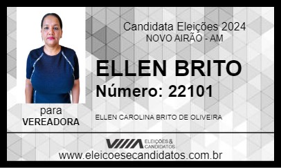 Candidato ELLEN BRITO 2024 - NOVO AIRÃO - Eleições