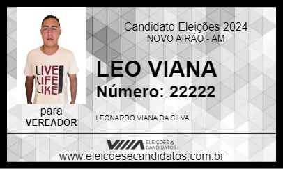 Candidato LEO VIANA 2024 - NOVO AIRÃO - Eleições