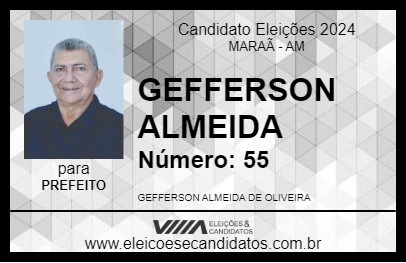 Candidato GEFFERSON ALMEIDA 2024 - MARAÃ - Eleições