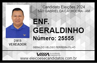 Candidato ENF. GERALDINHO 2024 - SÃO GABRIEL DA CACHOEIRA - Eleições