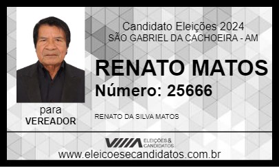 Candidato RENATO MATOS 2024 - SÃO GABRIEL DA CACHOEIRA - Eleições