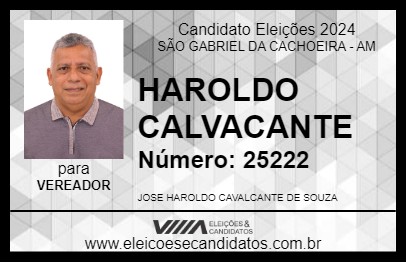 Candidato HAROLDO CALVACANTE 2024 - SÃO GABRIEL DA CACHOEIRA - Eleições