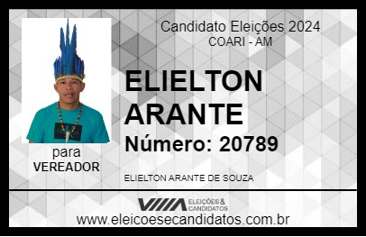 Candidato ELIELTON ARANTE 2024 - COARI - Eleições