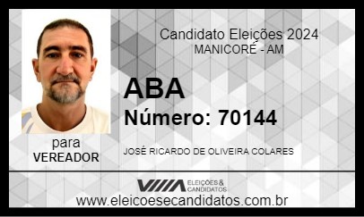 Candidato ABA 2024 - MANICORÉ - Eleições