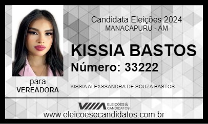 Candidato KISSIA BASTOS 2024 - MANACAPURU - Eleições