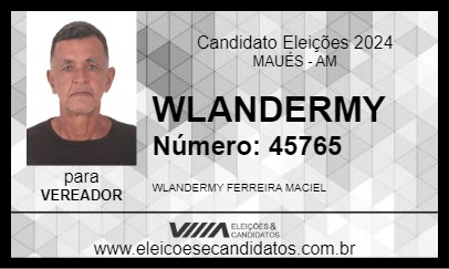 Candidato WLANDERMY 2024 - MAUÉS - Eleições