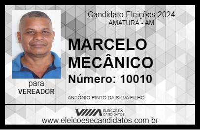 Candidato MARCELO MECÂNICO 2024 - AMATURÁ - Eleições