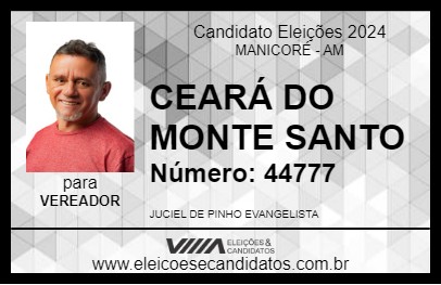 Candidato CEARÁ DO MONTE SANTO 2024 - MANICORÉ - Eleições