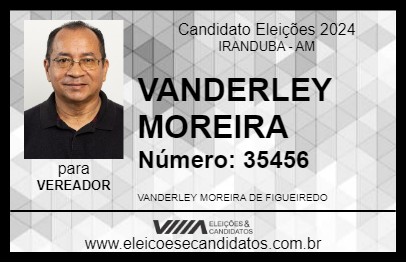 Candidato VANDERLEY MOREIRA 2024 - IRANDUBA - Eleições