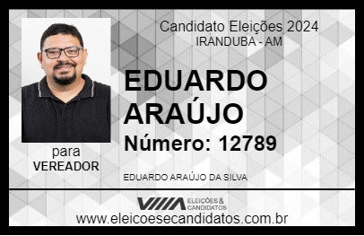 Candidato EDUARDO ARAÚJO 2024 - IRANDUBA - Eleições