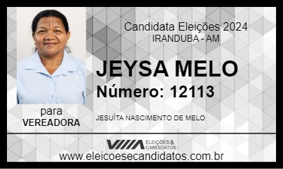 Candidato JEYSA MELO 2024 - IRANDUBA - Eleições