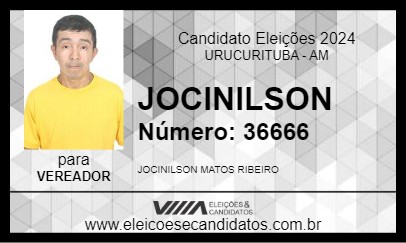 Candidato JOCINILSON  2024 - URUCURITUBA - Eleições