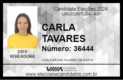 Candidato CARLA TAVARES 2024 - URUCURITUBA - Eleições