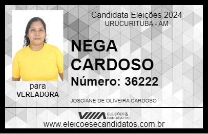 Candidato NEGA CARDOSO 2024 - URUCURITUBA - Eleições