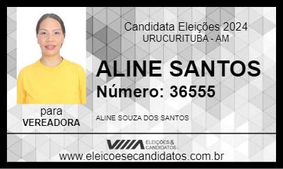 Candidato ALINE SANTOS 2024 - URUCURITUBA - Eleições