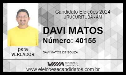 Candidato DAVI MATOS 2024 - URUCURITUBA - Eleições