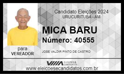 Candidato MICA BARU 2024 - URUCURITUBA - Eleições