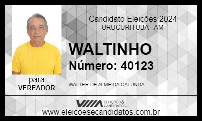 Candidato WALTINHO 2024 - URUCURITUBA - Eleições