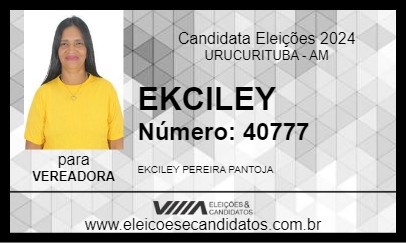 Candidato EKCILEY  2024 - URUCURITUBA - Eleições