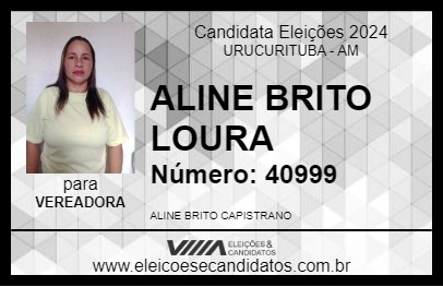 Candidato ALINE BRITO LOURA 2024 - URUCURITUBA - Eleições