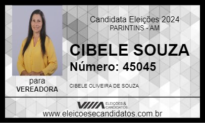 Candidato CIBELE SOUZA 2024 - PARINTINS - Eleições