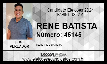 Candidato RENE BATISTA 2024 - PARINTINS - Eleições