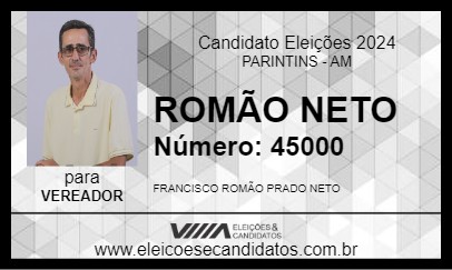 Candidato ROMÃO NETO 2024 - PARINTINS - Eleições