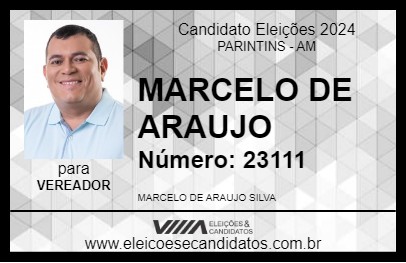 Candidato MARCELO DE ARAUJO 2024 - PARINTINS - Eleições