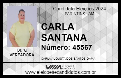 Candidato CARLA SANTANA 2024 - PARINTINS - Eleições