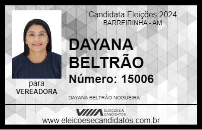 Candidato DAYANA BELTRÃO 2024 - BARREIRINHA - Eleições