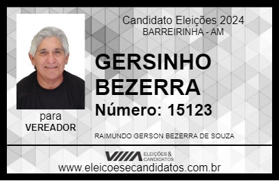 Candidato GERSINHO BEZERRA 2024 - BARREIRINHA - Eleições