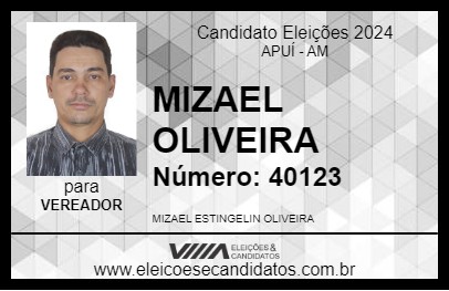 Candidato MIZAEL OLIVEIRA 2024 - APUÍ - Eleições