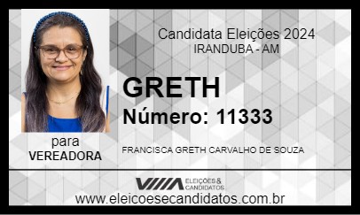 Candidato GRETH 2024 - IRANDUBA - Eleições