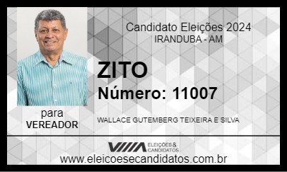 Candidato ZITO 2024 - IRANDUBA - Eleições